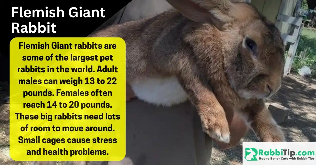 Flemish Giant Rabbit Size and Cage Needs Large Flemish Giant rabbit holding by man-Rabbit Cage for Flemish Giant