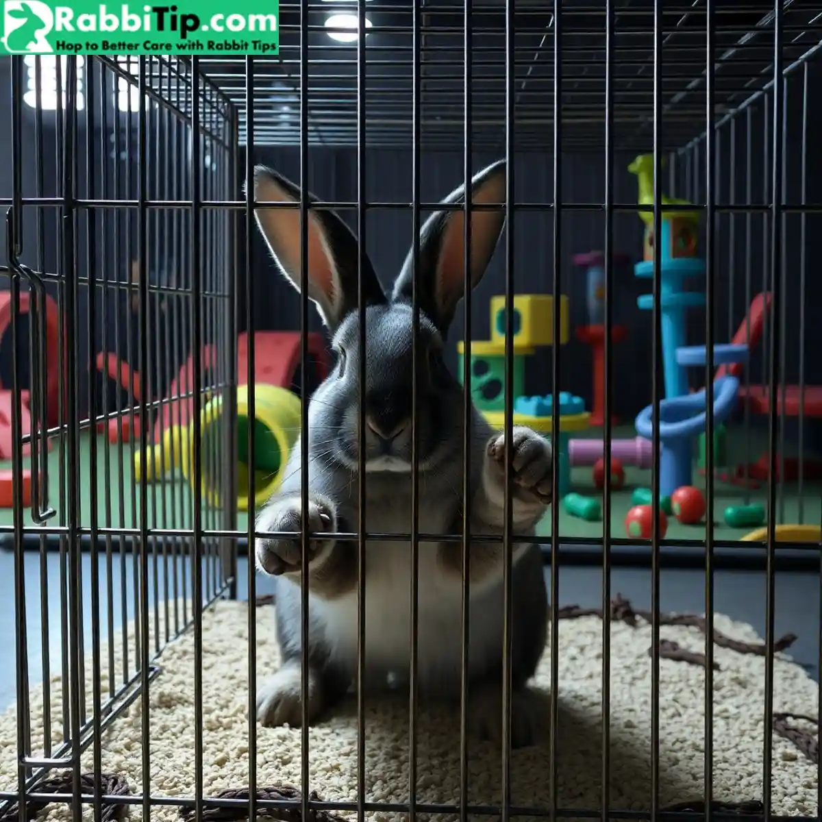 Myth 2 Rabbits Don’t Need Much Space Giant rabbit cramped in small cage versus spacious habitat