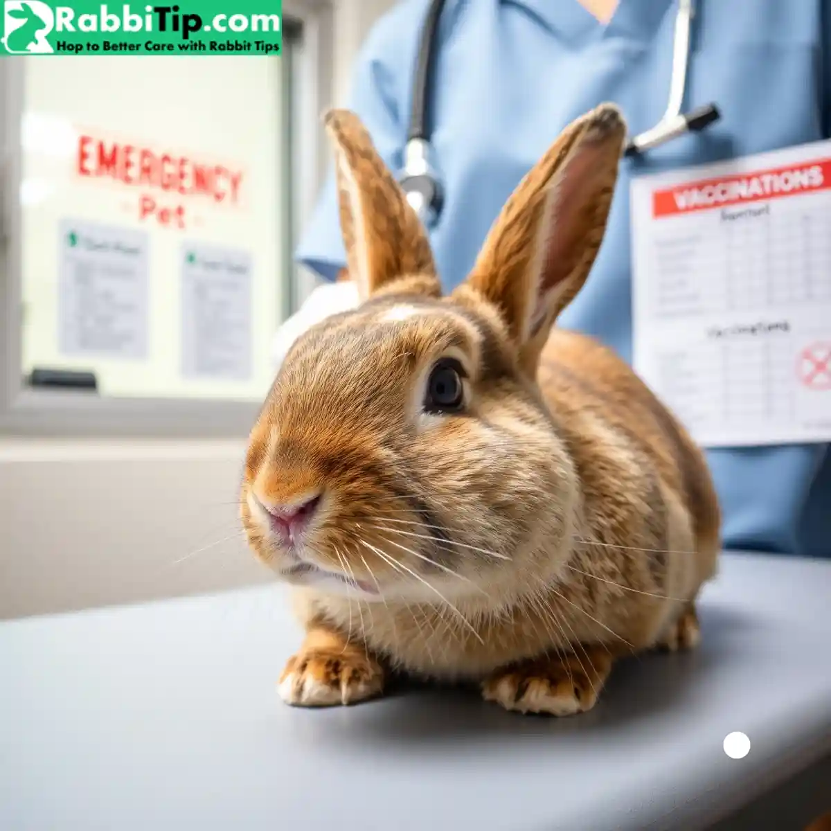 Myth 3 Rabbits Don’t Need Vet Visits Rabbit receiving dental exam from veterinarian in clinic
