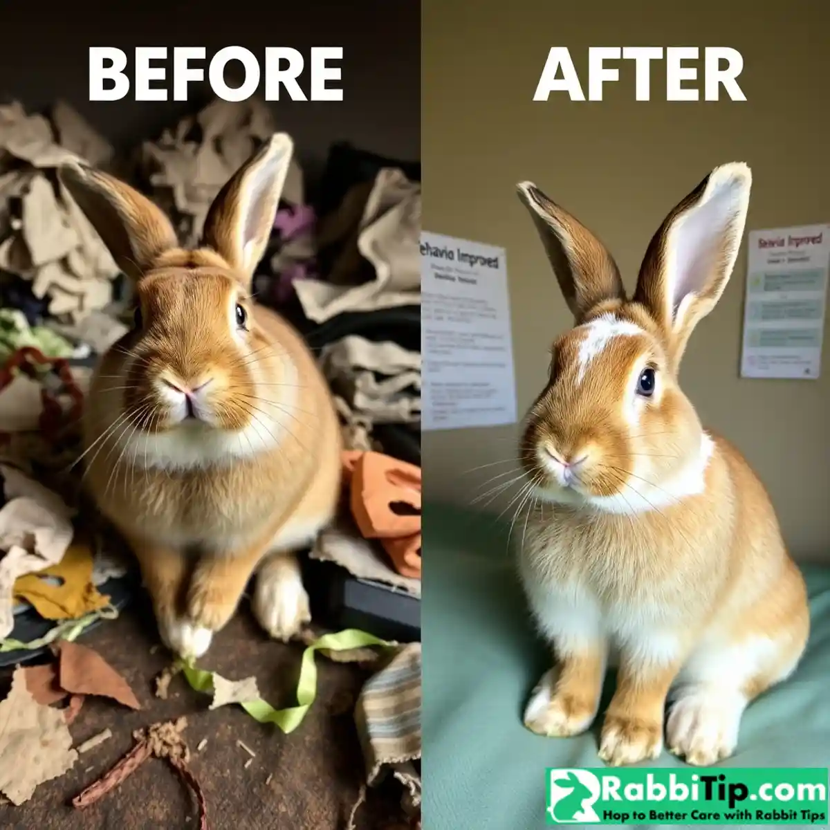 Myth 9 Spaying Neutering Isn’t Needed Aggressive unneutered rabbit versus calm spayed rabbit