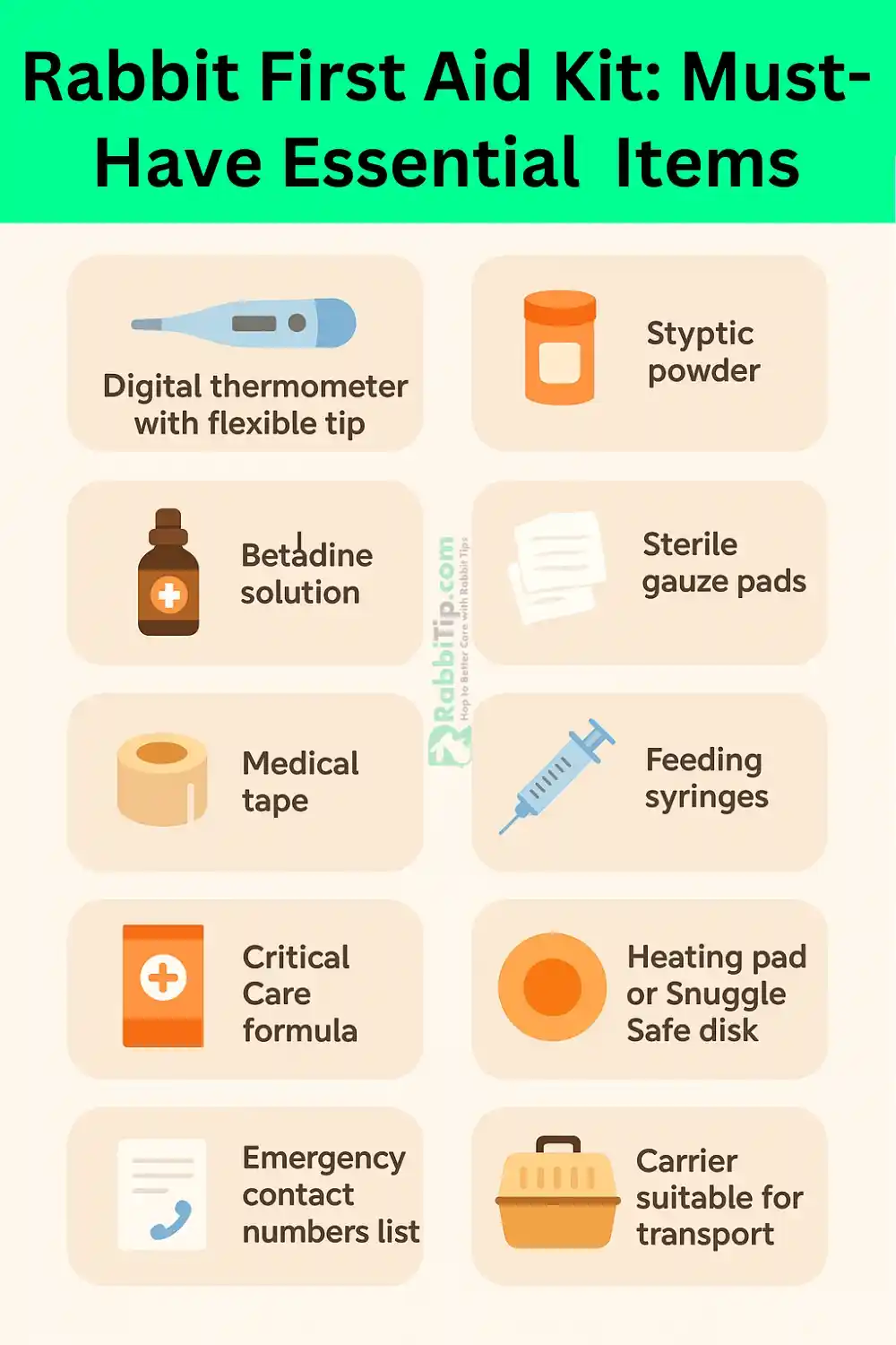 Things Rabbits Need Rabbit First Aid Kit: 17 Must-Have Items to Save Your Bunny