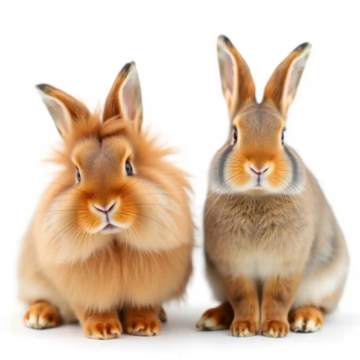 Lionhead vs Californian Rabbit Comparison-rabbit behavior Rabbit Behavior: Lionhead and Californian rabbits showcasing different temperaments.