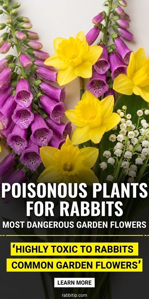 Foxglove, daffodil, and lily of the valley — common poisonous plants for rabbits